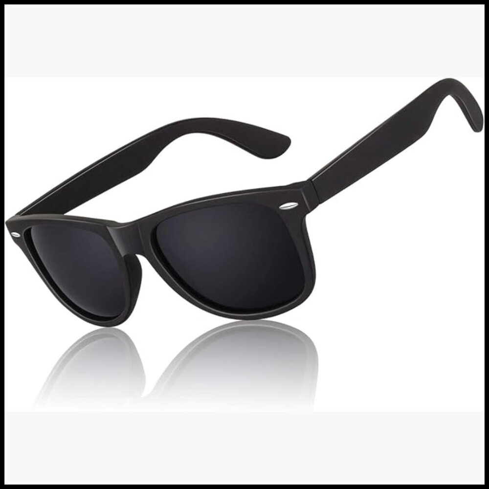 Polarized Square Sunglasses with PC Frame for Driving and Outdoor Activities